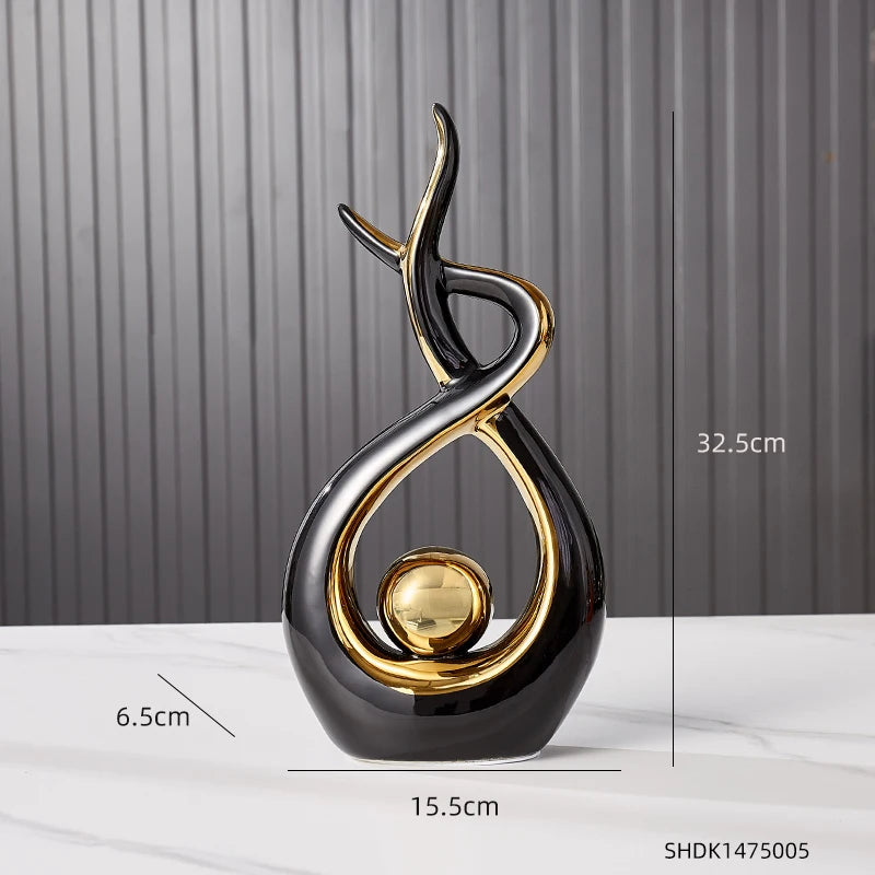 Nordic Luxury Abstract Living Room Statue Gift Clean Vanilla Store