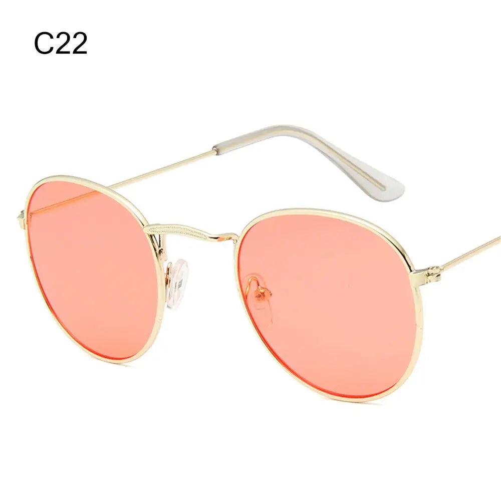 Vintage Round Sunglasses for Retro UV Protection Clean Vanilla Store