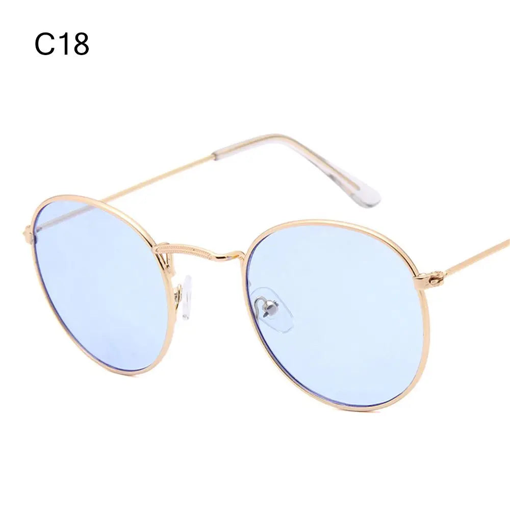 Vintage Round Sunglasses for Retro UV Protection Clean Vanilla Store
