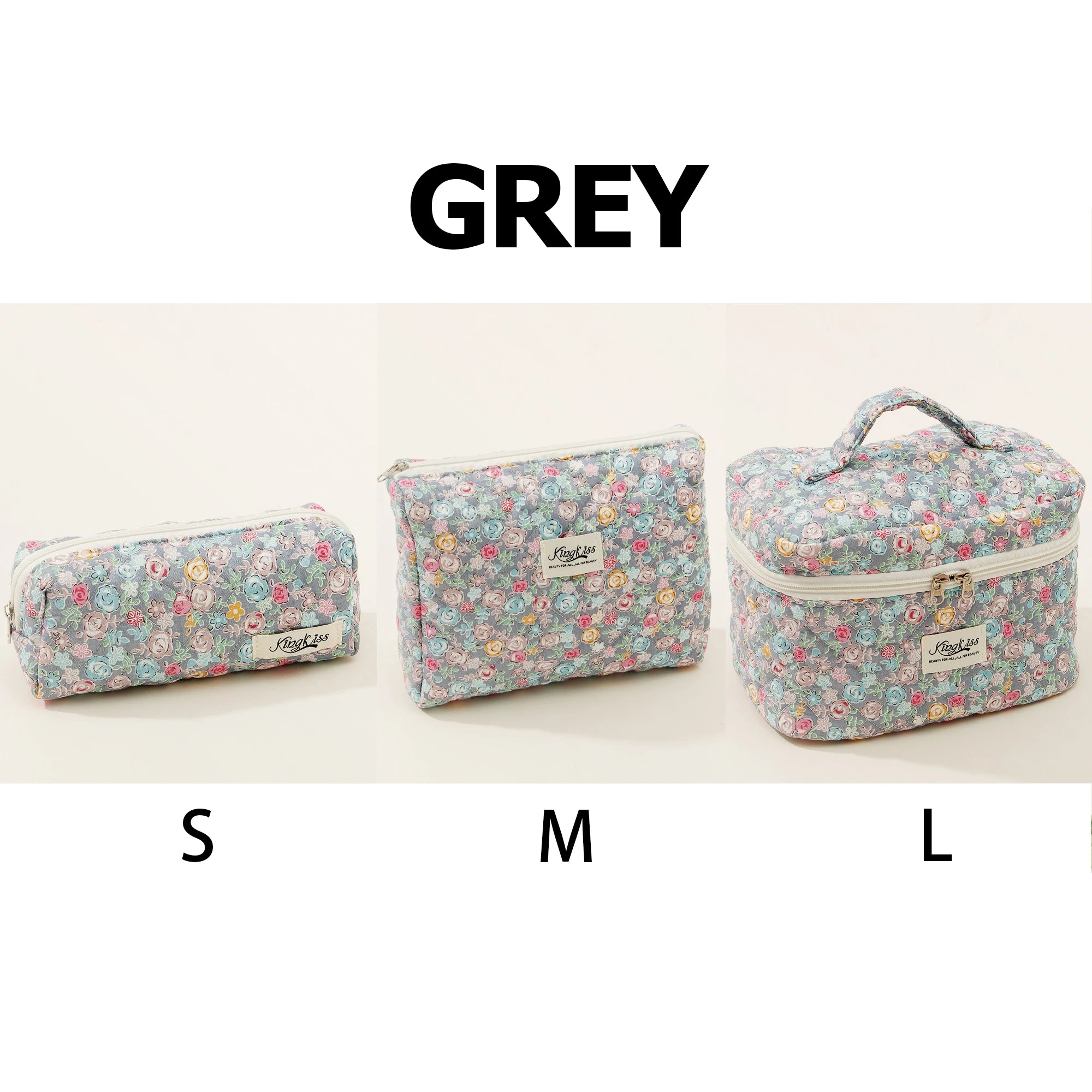 Cute Quilted Cotton Makeup Bag for Women Clean Vanilla Store