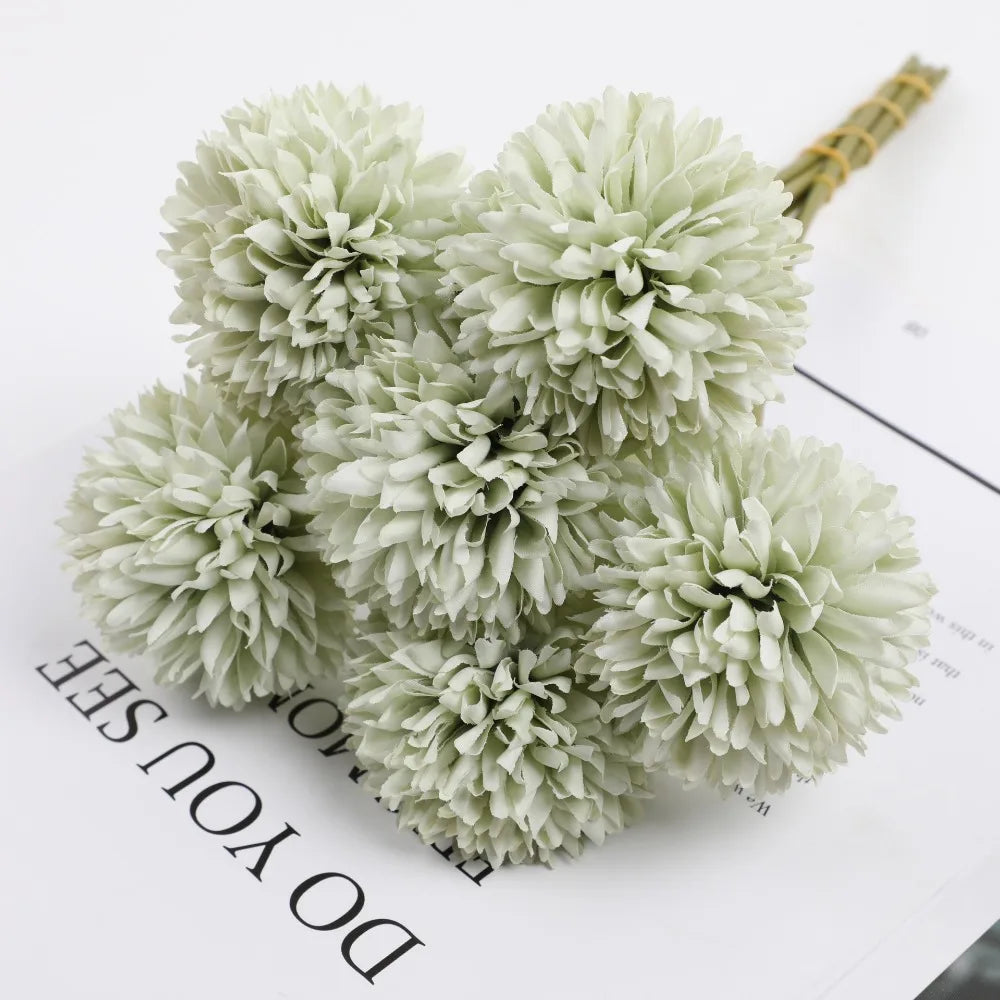 Elegant Hydrangea Artificial Flowers Bouquet Clean Vanilla Store