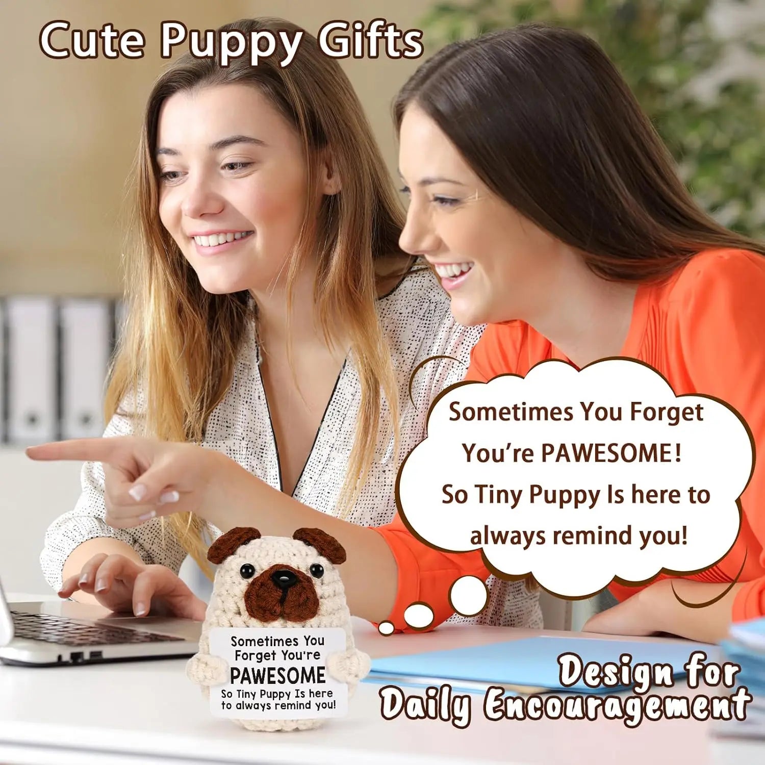 Funny Crochet Positive Energy Puppy Doll Gift Clean Vanilla Store