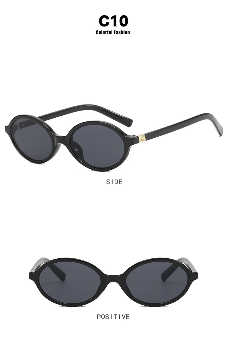 Vintage Oval Sunglasses for Women UV400 Luxury Clean Vanilla Store