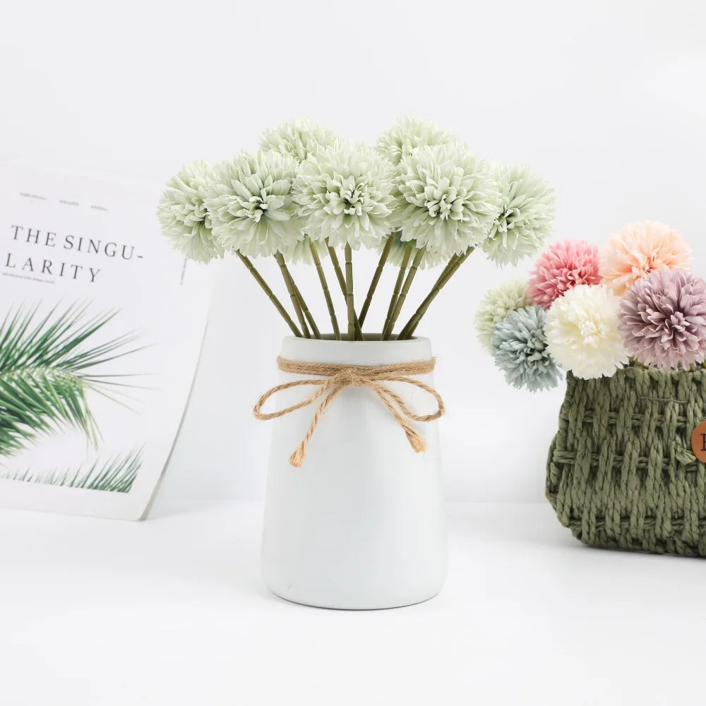 Elegant Hydrangea Artificial Flowers Bouquet Clean Vanilla Store