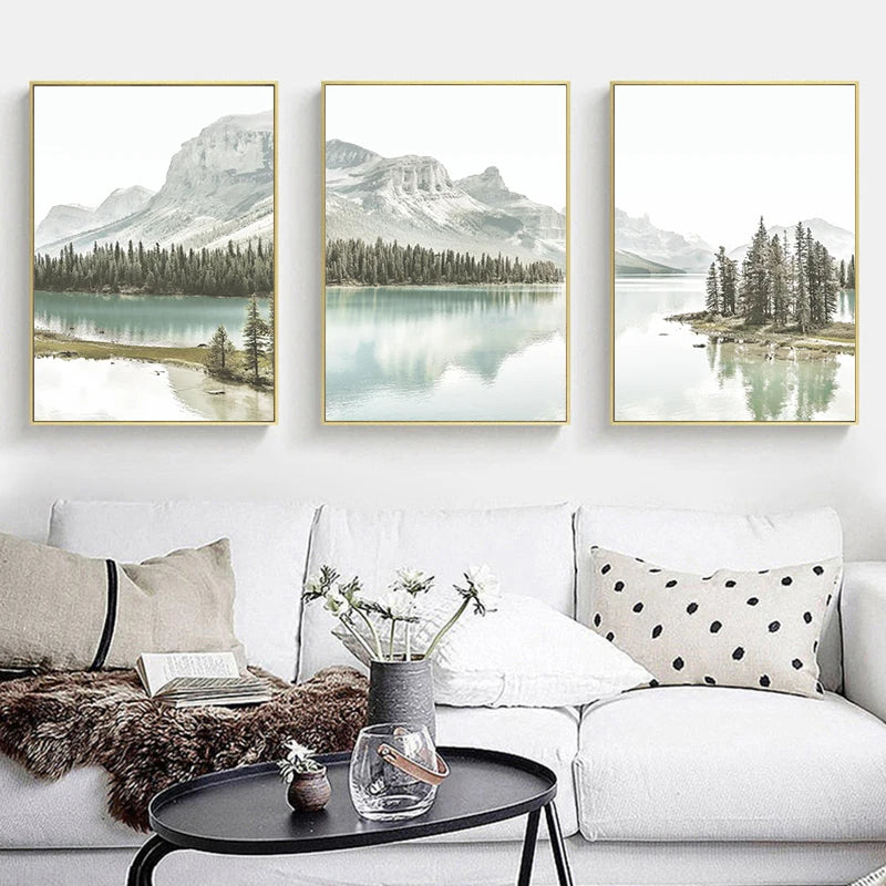 Minimalist Apple Tree Canvas Art Set for Home Decor 3Pcs/Set Clean Vanilla Store