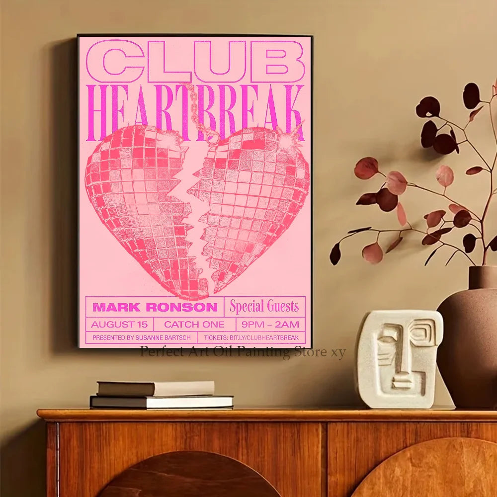 Maximalist Colorful Pink Love Poster Print Decor Clean Vanilla Store