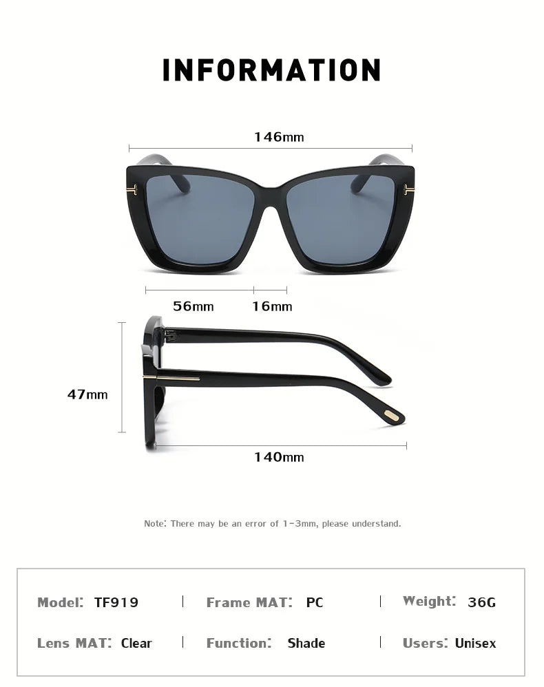Brand Designer Cat Eye Sunglasses Women Vintage 2024 Clean Vanilla Store