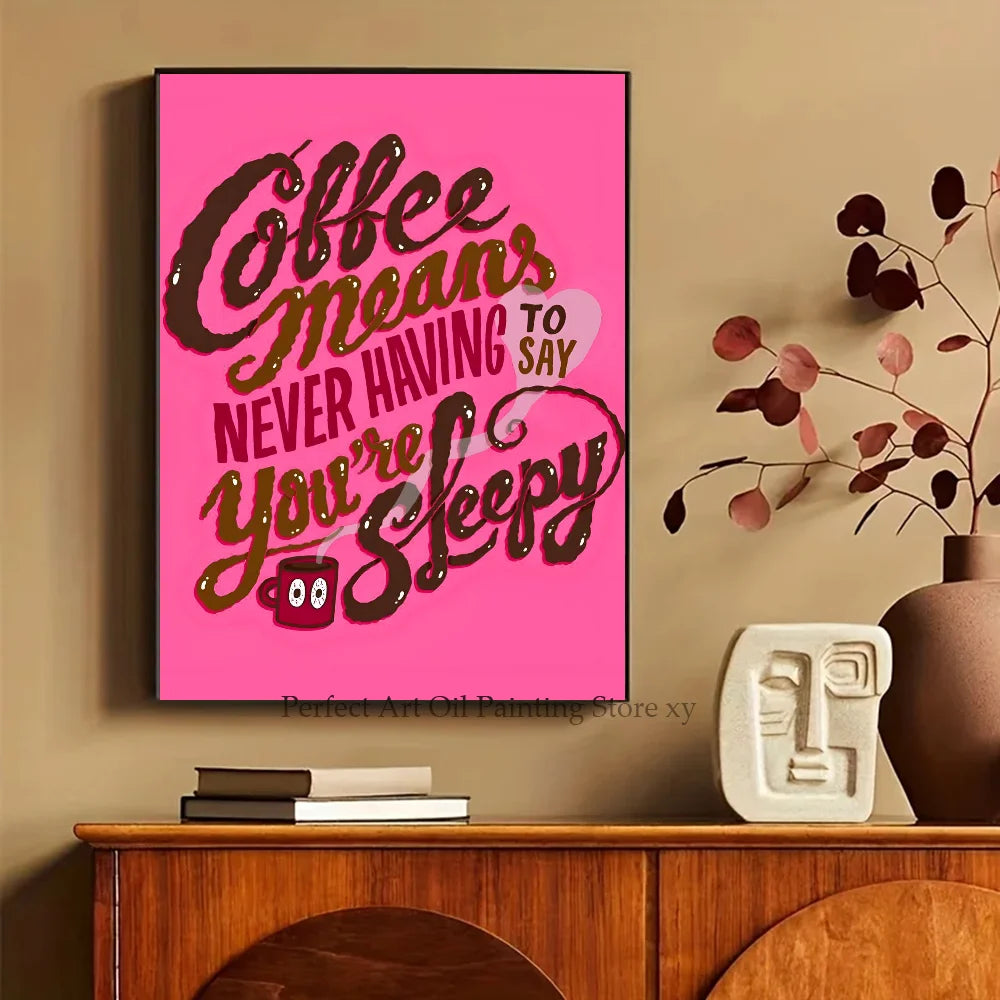 Maximalist Colorful Pink Love Poster Print Decor Clean Vanilla Store