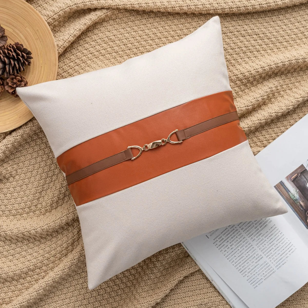 Luxury Creative Horse PU Leather Cushion Cover Clean Vanilla Store
