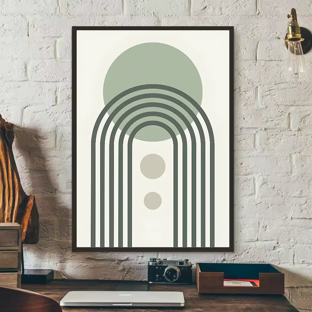Green Leaf Geometry Line Matisse Art Print HD Clean Vanilla Store