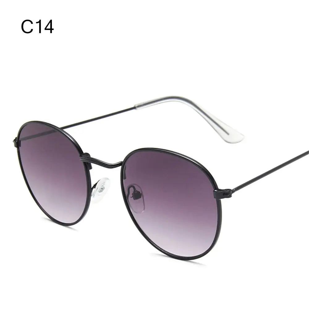Vintage Round Sunglasses for Retro UV Protection Clean Vanilla Store