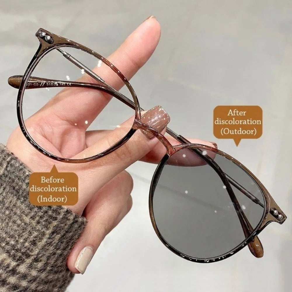 Fashion Photochromic Anti Radiation Eyeglasses Clean Vanilla Store