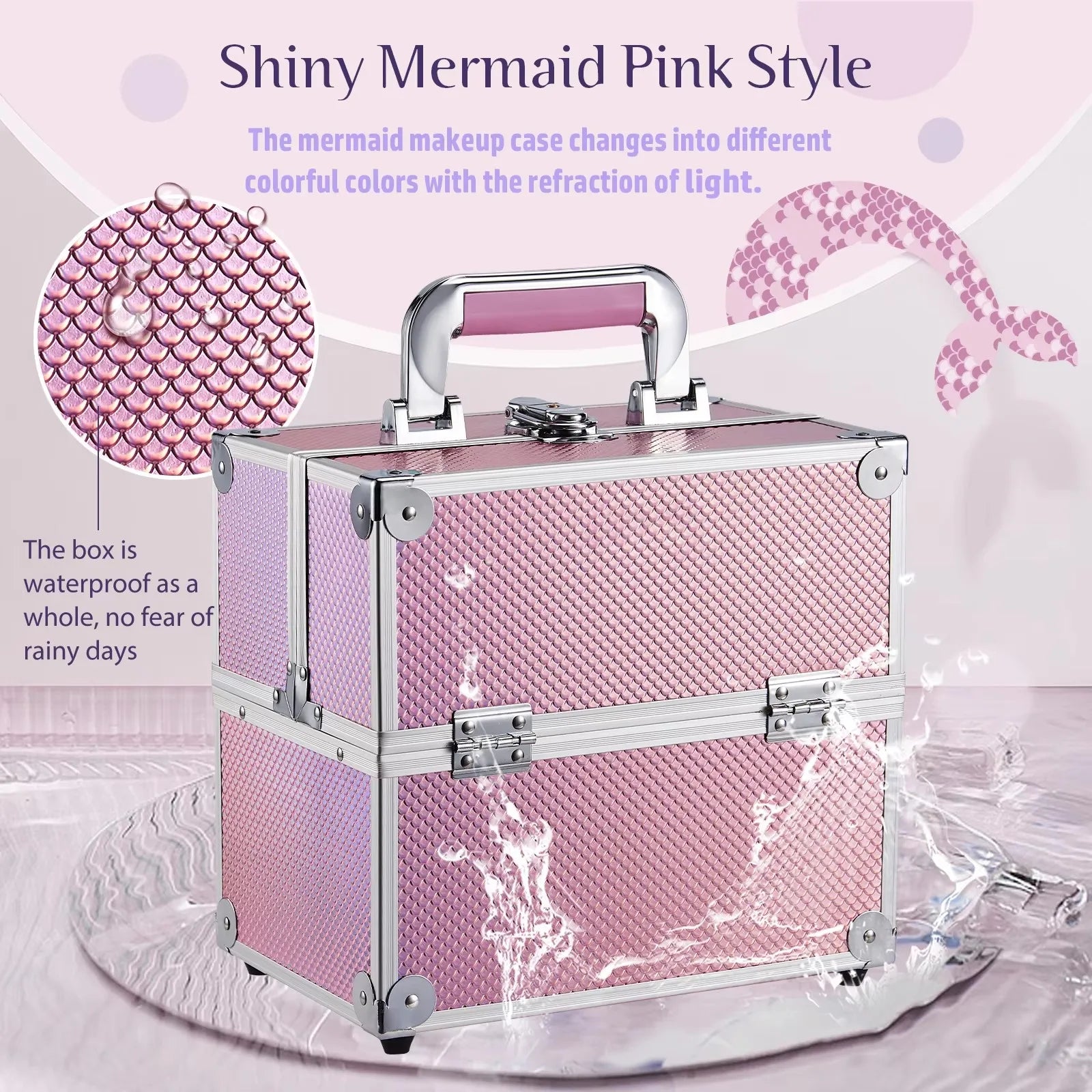 Makeup Case Portable Travel Organizer for Women Clean Vanilla Store