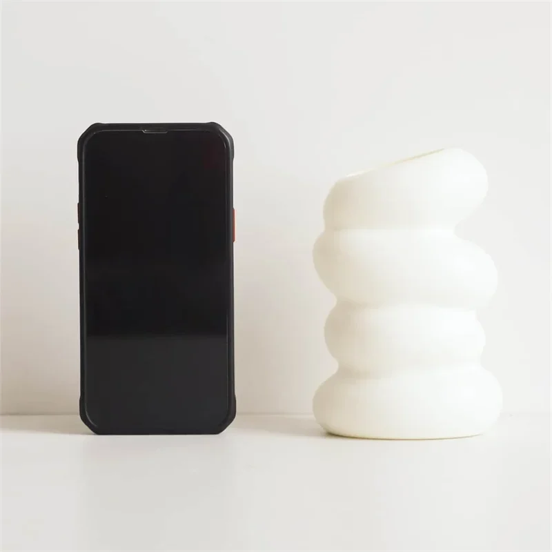 Nordic Creative White Spiral Flower Vase 1PC Clean Vanilla Store