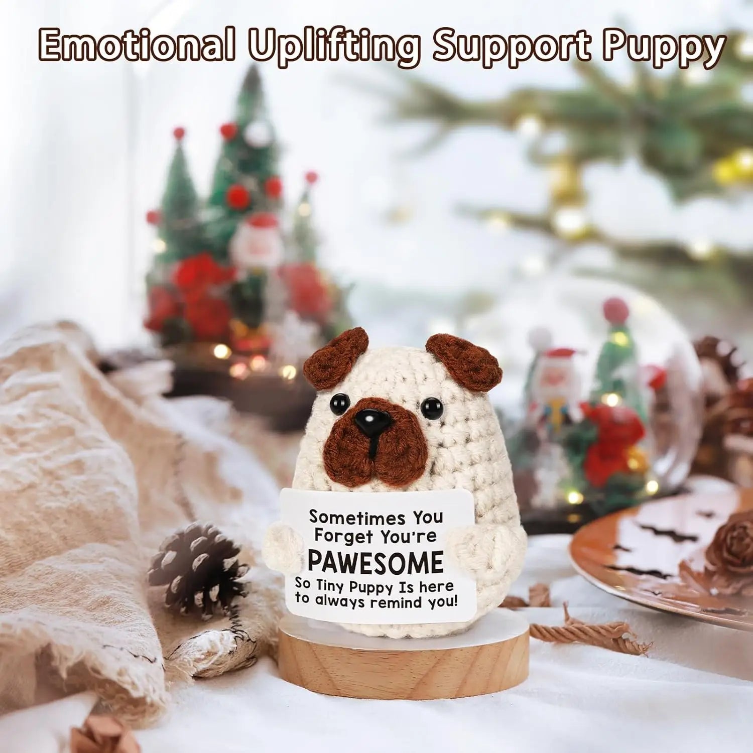 Funny Crochet Positive Energy Puppy Doll Gift Clean Vanilla Store