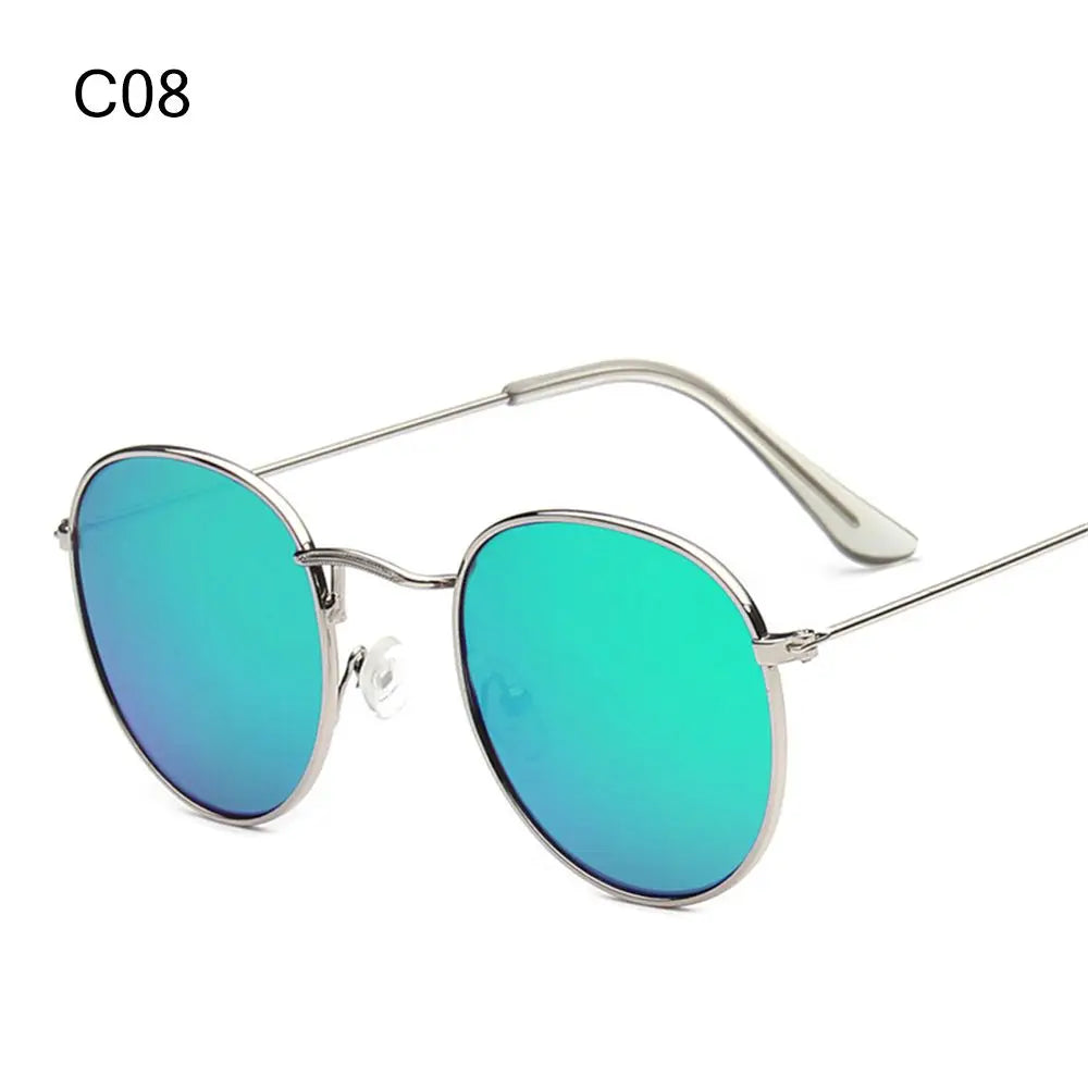 Vintage Round Sunglasses for Retro UV Protection Clean Vanilla Store
