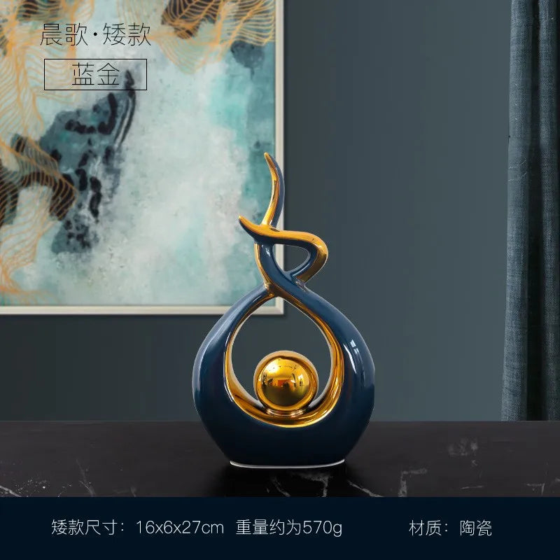 Nordic Luxury Abstract Living Room Statue Gift Clean Vanilla Store