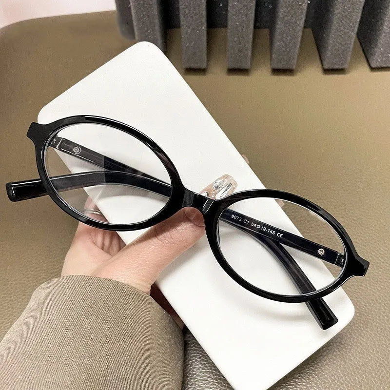 Y2K Oval Anti Blue Light Blocking Glasses for Women Clean Vanilla Store