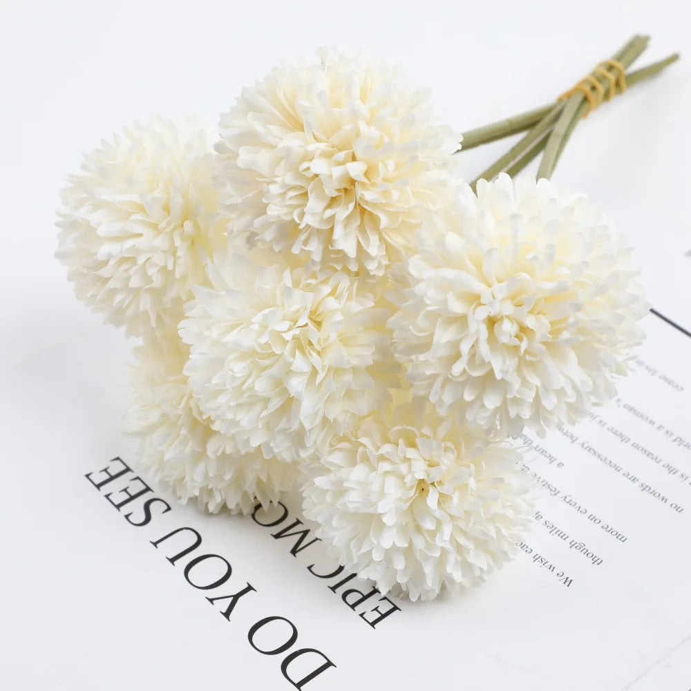 Elegant Hydrangea Artificial Flowers Bouquet Clean Vanilla Store