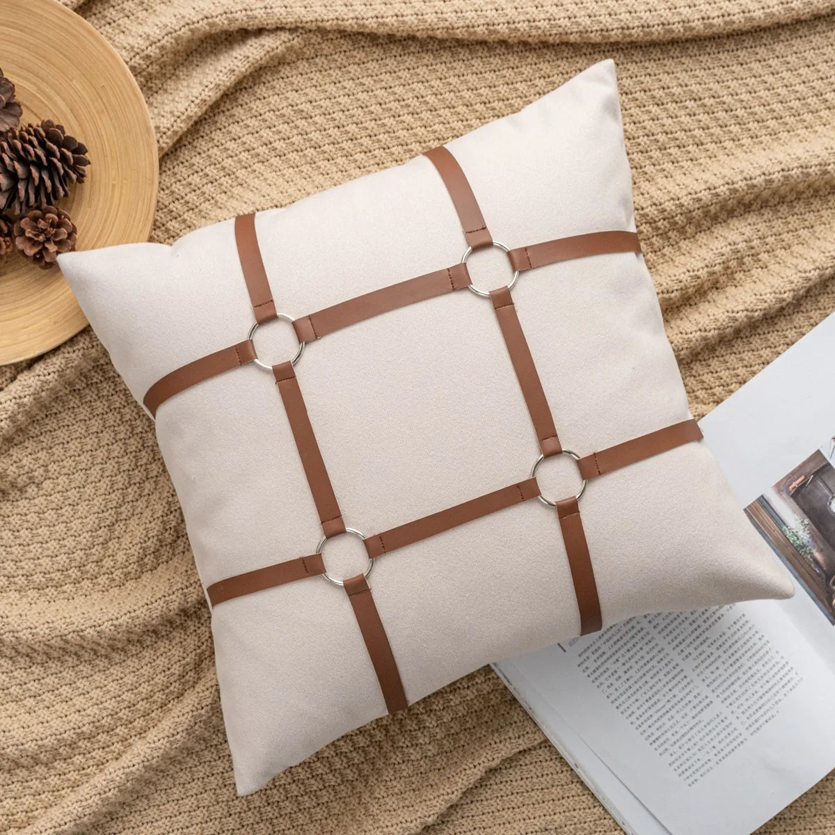 Luxury Creative Horse PU Leather Cushion Cover Clean Vanilla Store