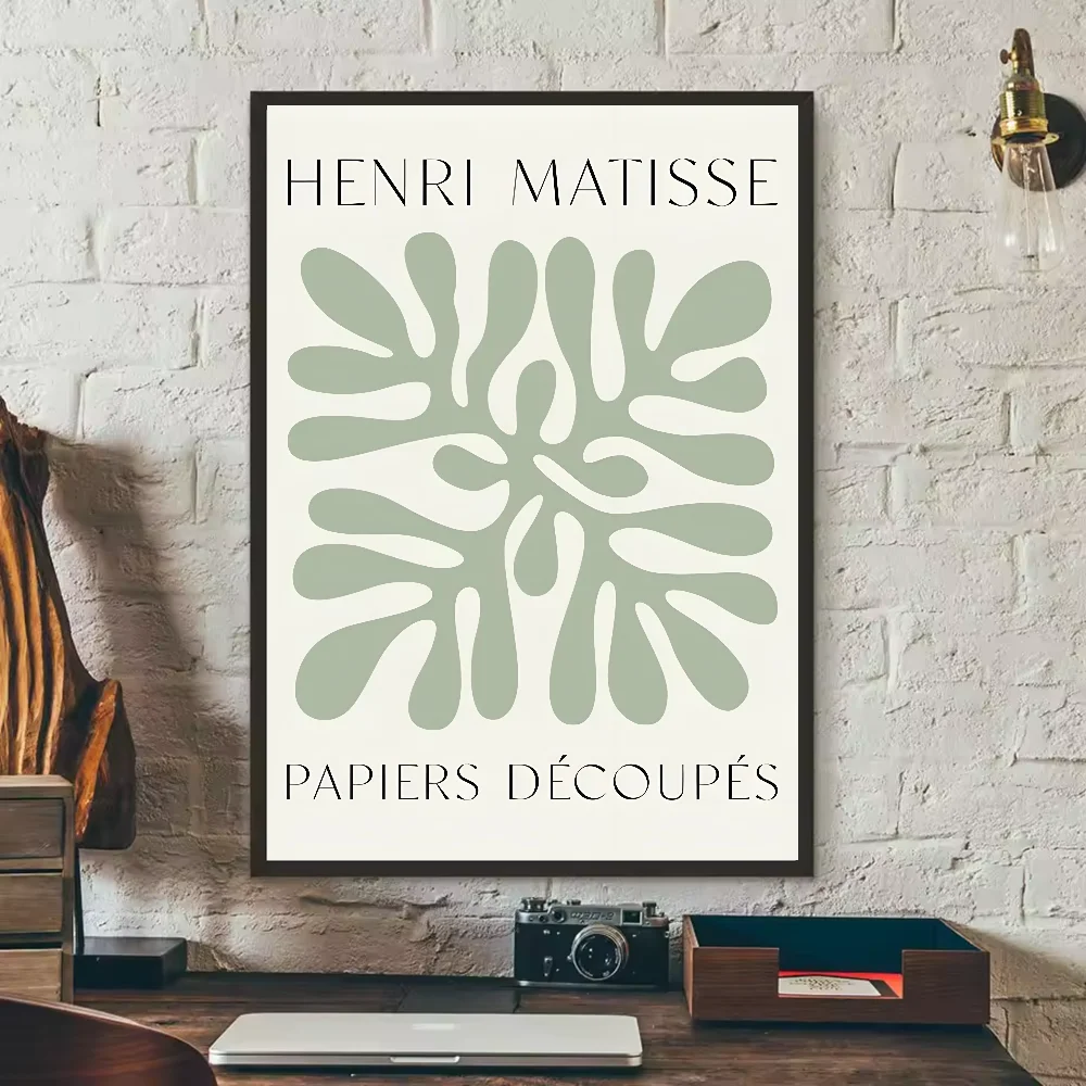Green Leaf Geometry Line Matisse Art Print HD Clean Vanilla Store
