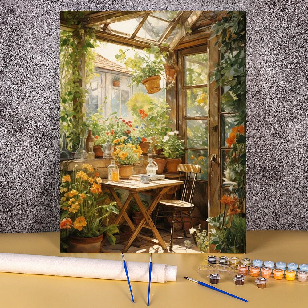 Modern Paint By Numbers Hydrangea Art Kit Clean Vanilla Store