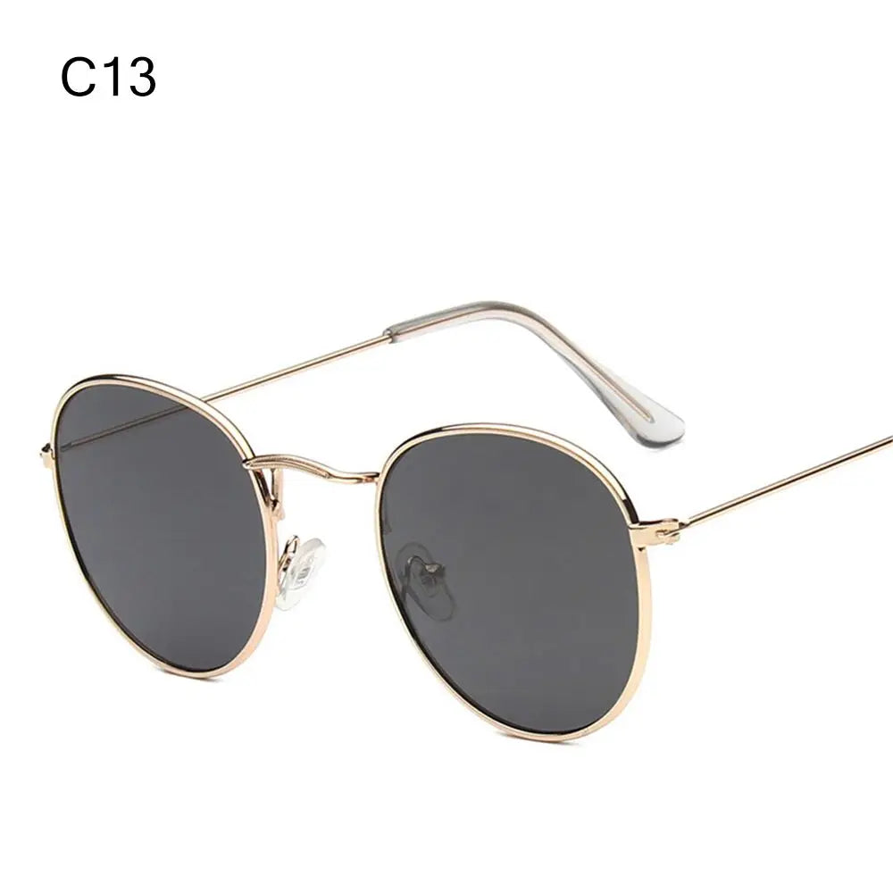 Vintage Round Sunglasses for Retro UV Protection Clean Vanilla Store
