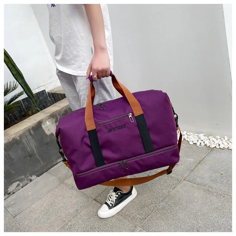 Large Capacity Travel Gym Bag Waterproof Design Clean Vanilla Store