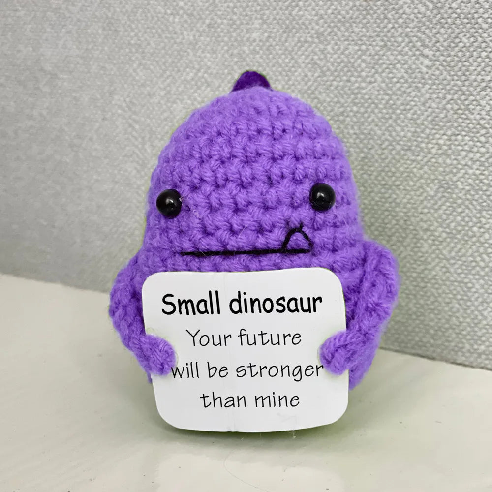 Funny Crochet Shark Doll with Card Handmade Gift Clean Vanilla Store
