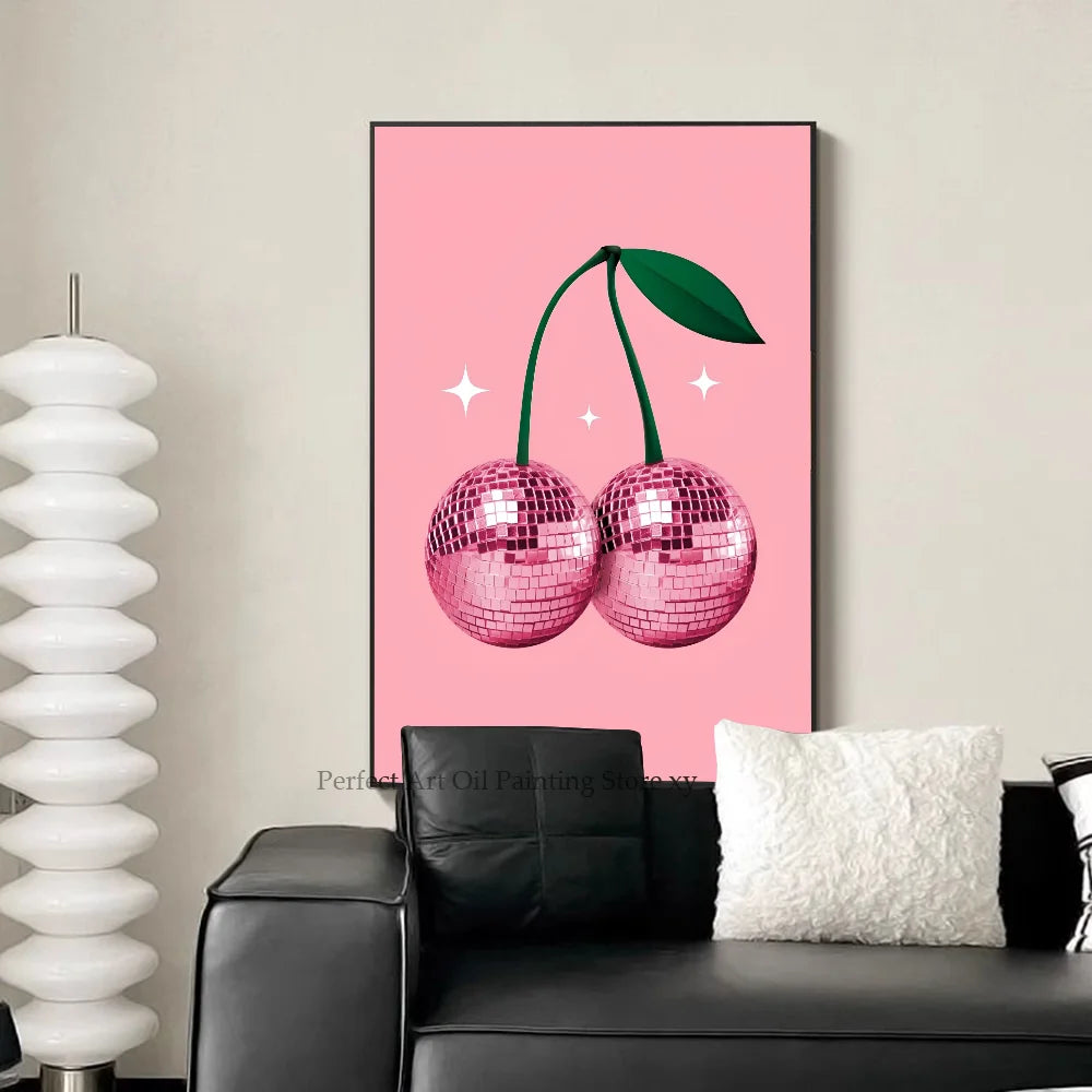 Trendy Watercolor Pink Bows Poster Art Decor Clean Vanilla Store