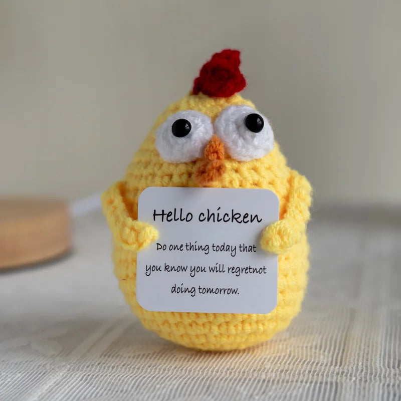 Funny Crochet Shark Doll with Card Handmade Gift Clean Vanilla Store