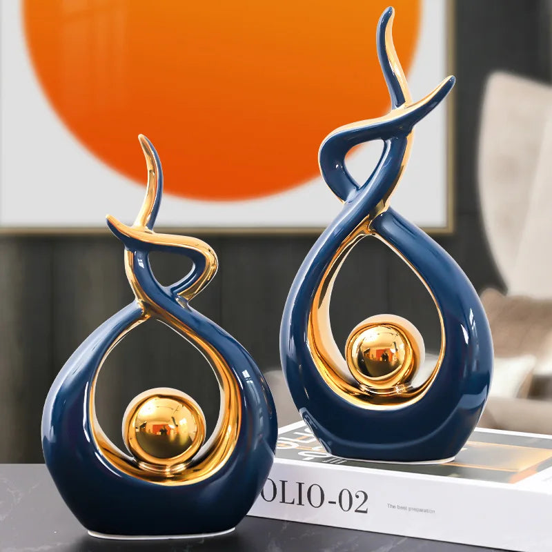Nordic Luxury Abstract Living Room Statue Gift Clean Vanilla Store
