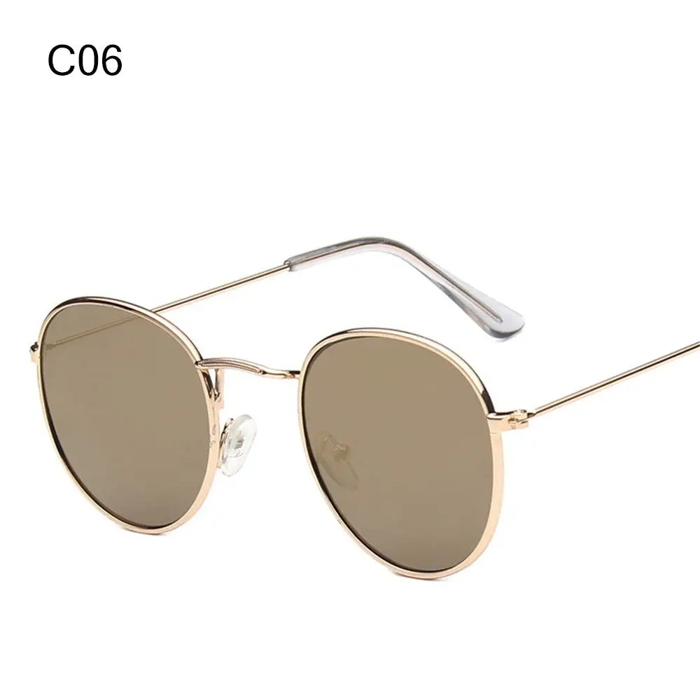 Vintage Round Sunglasses for Retro UV Protection Clean Vanilla Store