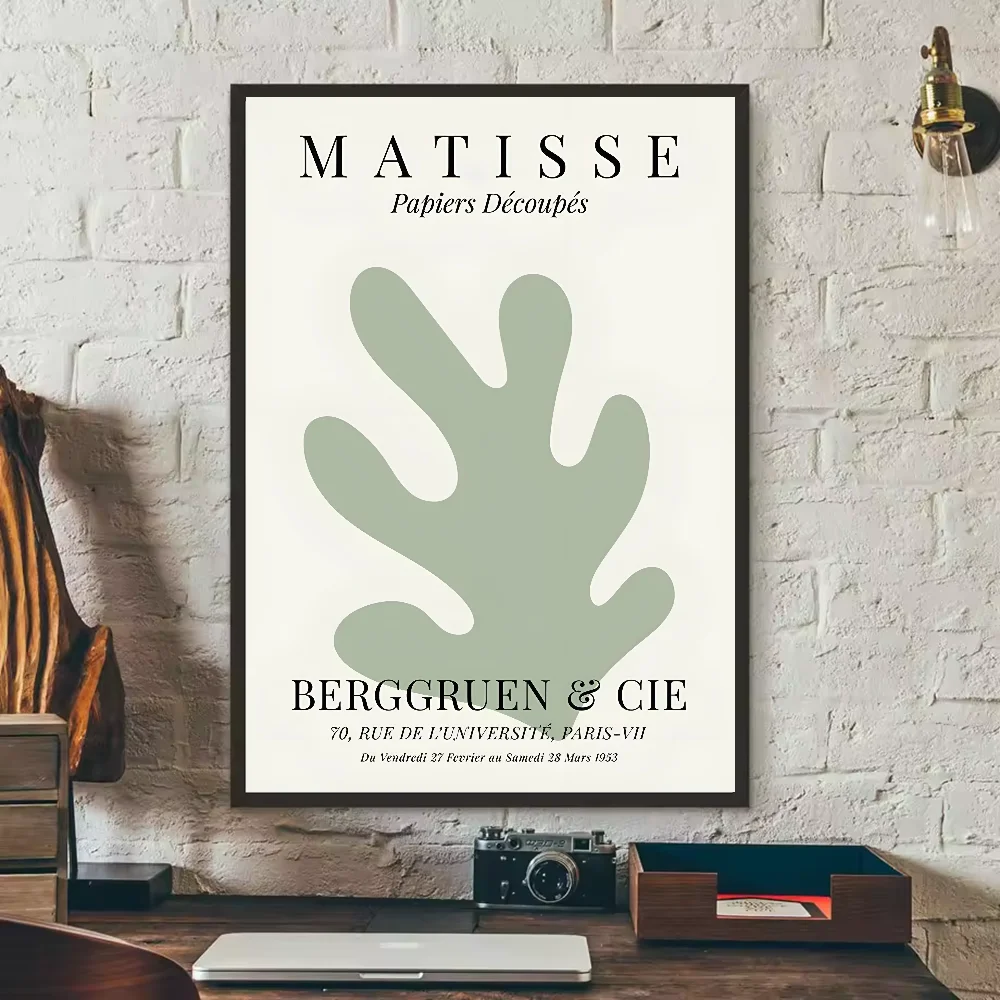 Green Leaf Geometry Line Matisse Art Print HD Clean Vanilla Store
