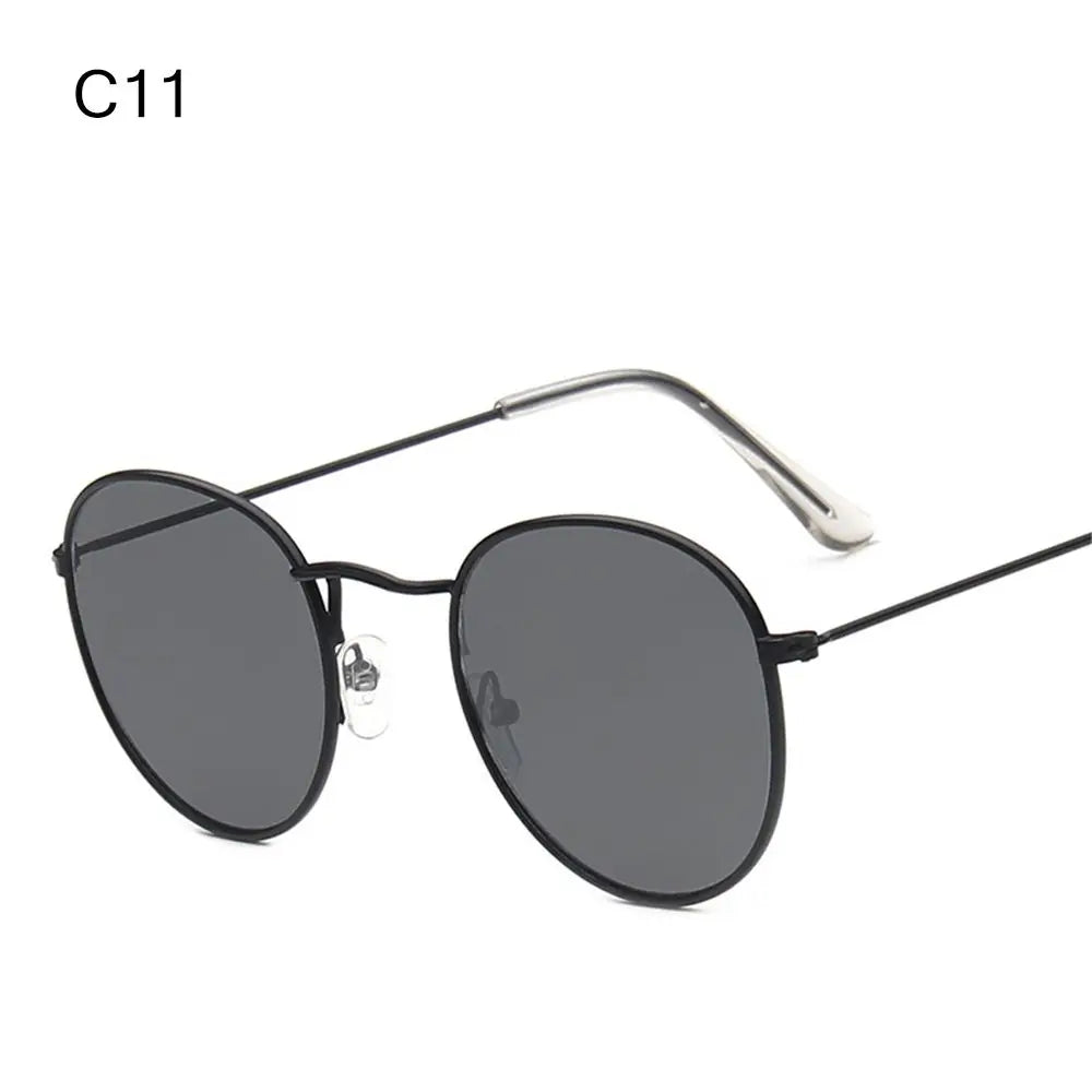 Vintage Round Sunglasses for Retro UV Protection Clean Vanilla Store