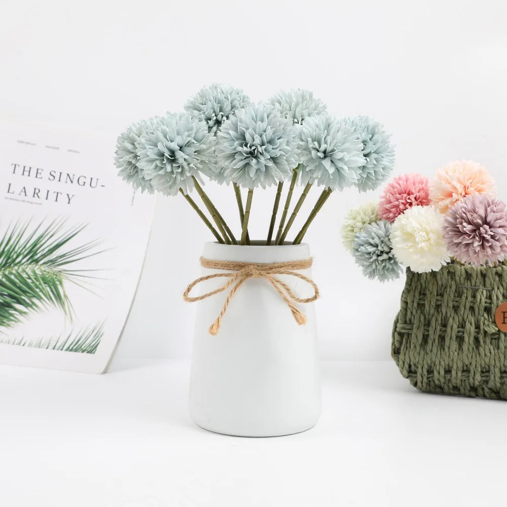 Elegant Hydrangea Artificial Flowers Bouquet Clean Vanilla Store