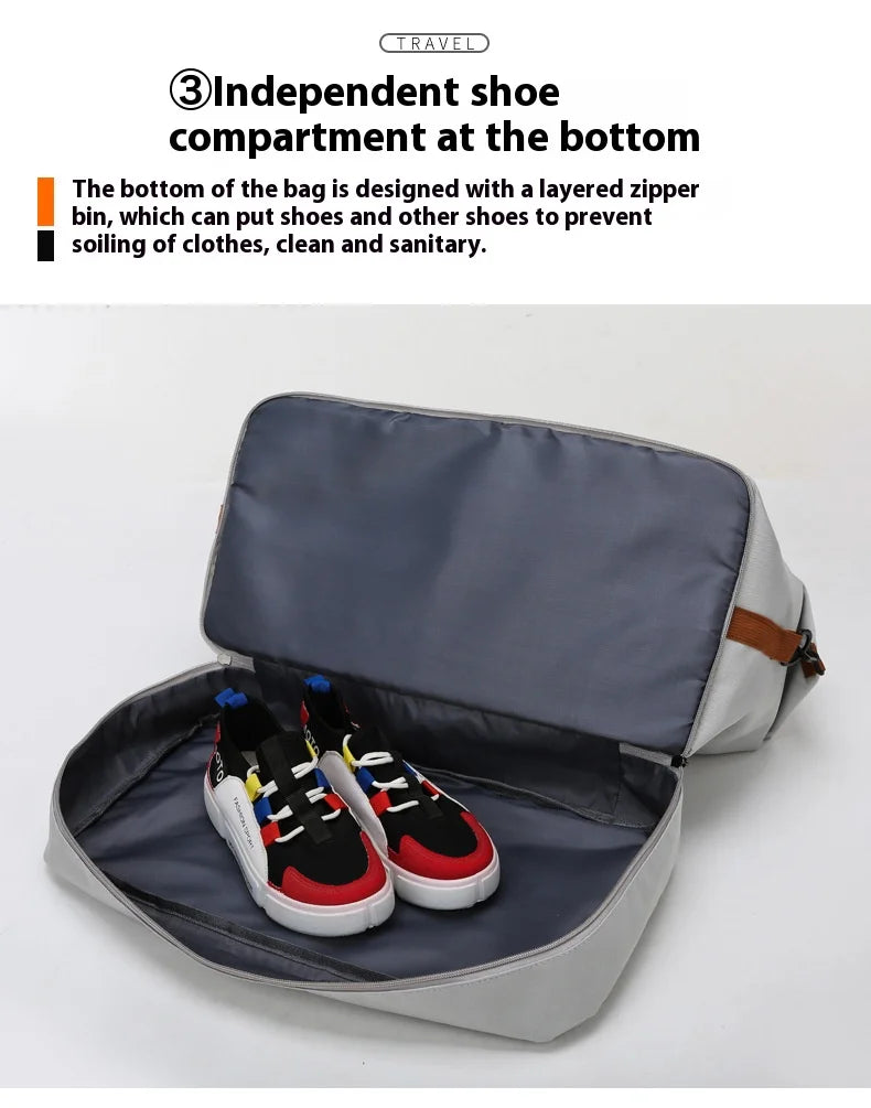 Large Capacity Travel Gym Bag Waterproof Design Clean Vanilla Store