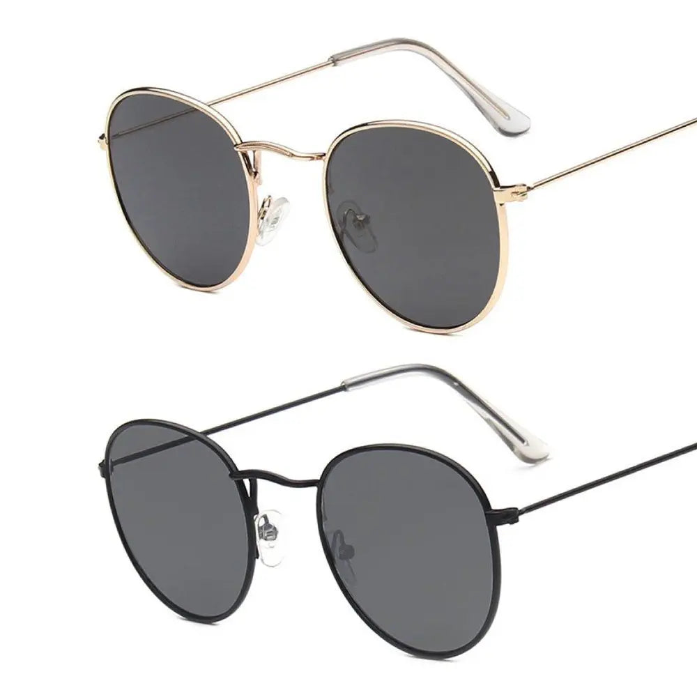 Vintage Round Sunglasses for Retro UV Protection Clean Vanilla Store