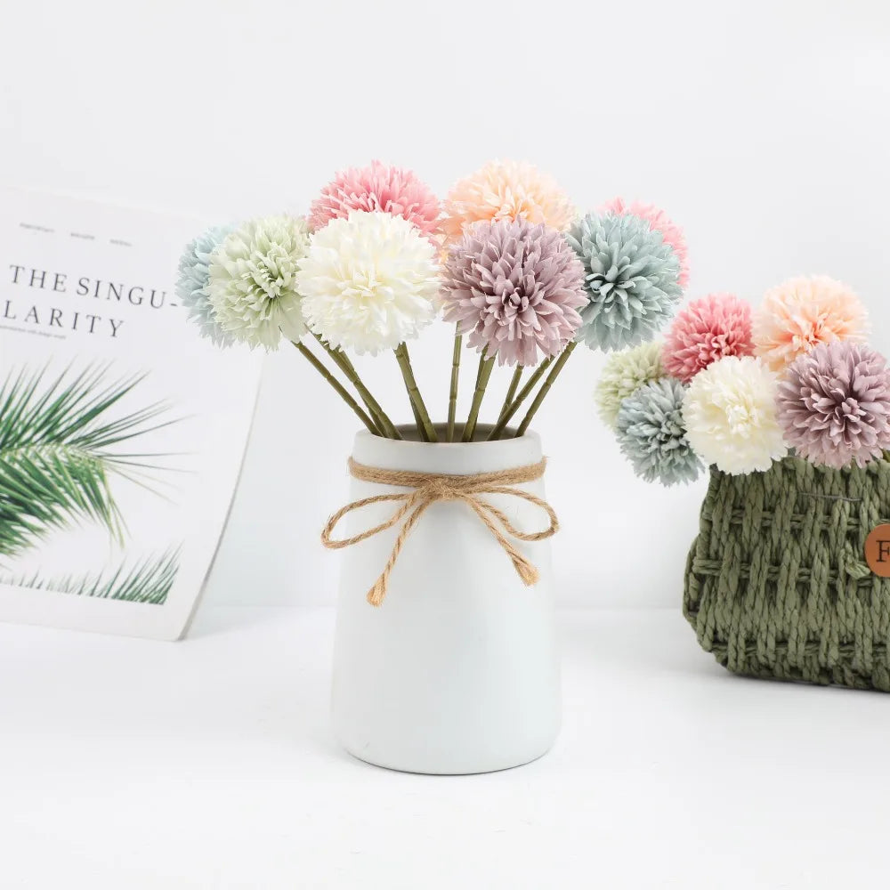 Elegant Hydrangea Artificial Flowers Bouquet Clean Vanilla Store