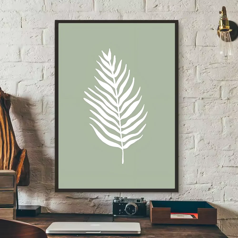Green Leaf Geometry Line Matisse Art Print HD Clean Vanilla Store