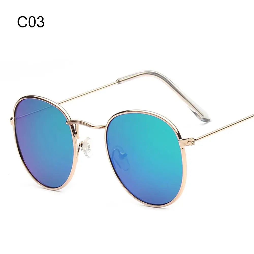 Vintage Round Sunglasses for Retro UV Protection Clean Vanilla Store