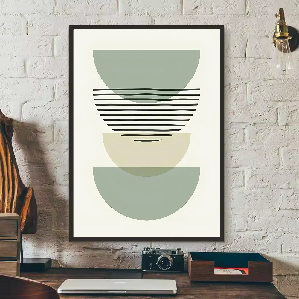 Green Leaf Geometry Line Matisse Art Print HD Clean Vanilla Store