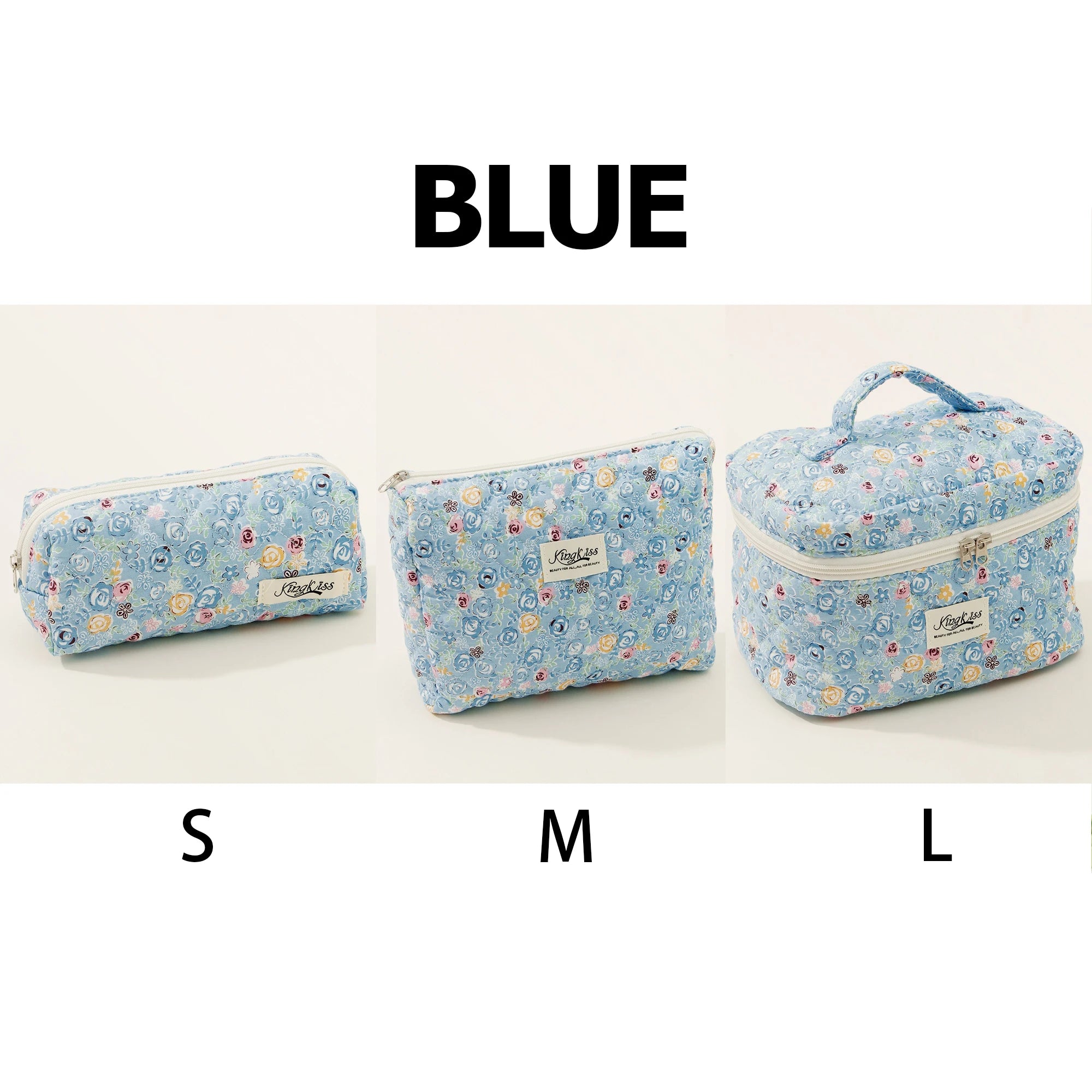 Cute Quilted Cotton Makeup Bag for Women Clean Vanilla Store