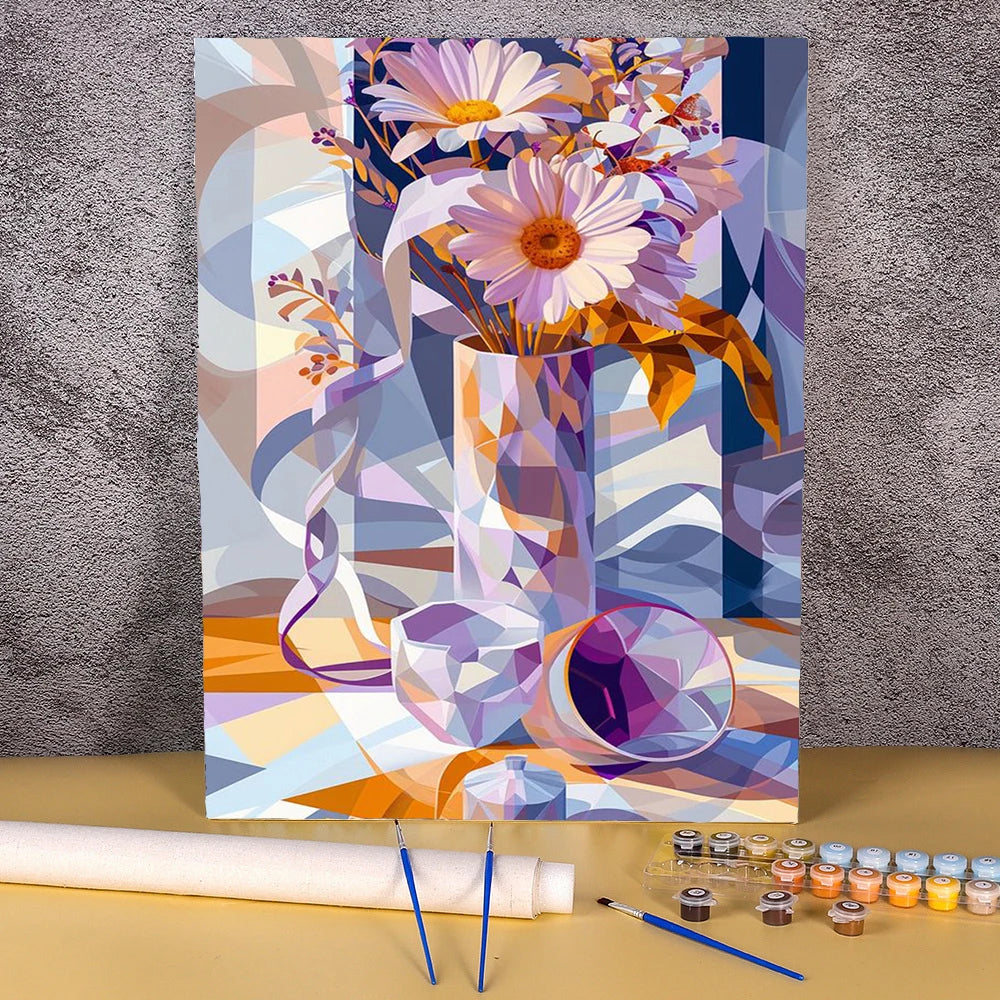 Modern Paint By Numbers Hydrangea Art Kit Clean Vanilla Store