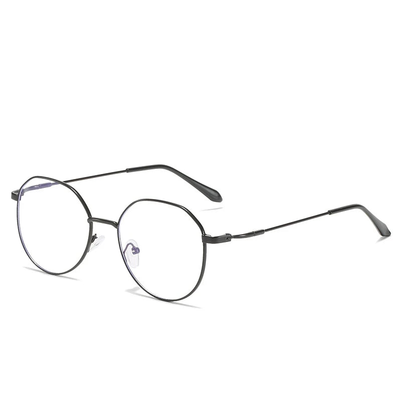 Metal Round Anti Blue Light Glasses Classic Style Clean Vanilla Store
