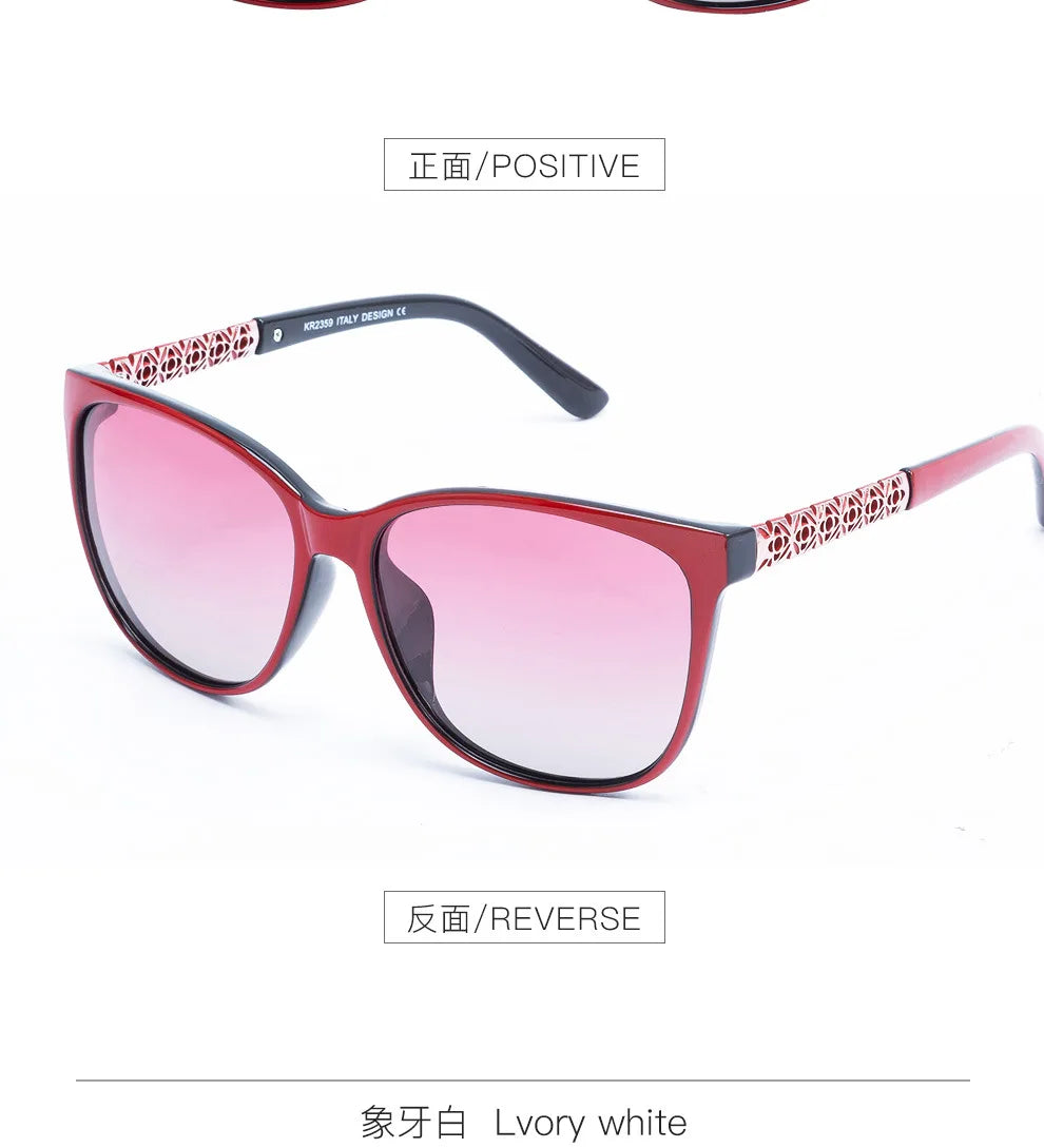 New Fashion TR Memory Frame Polarizing Sunglasses for Women Clean Vanilla Store