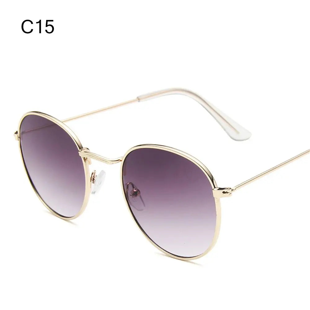 Vintage Round Sunglasses for Retro UV Protection Clean Vanilla Store
