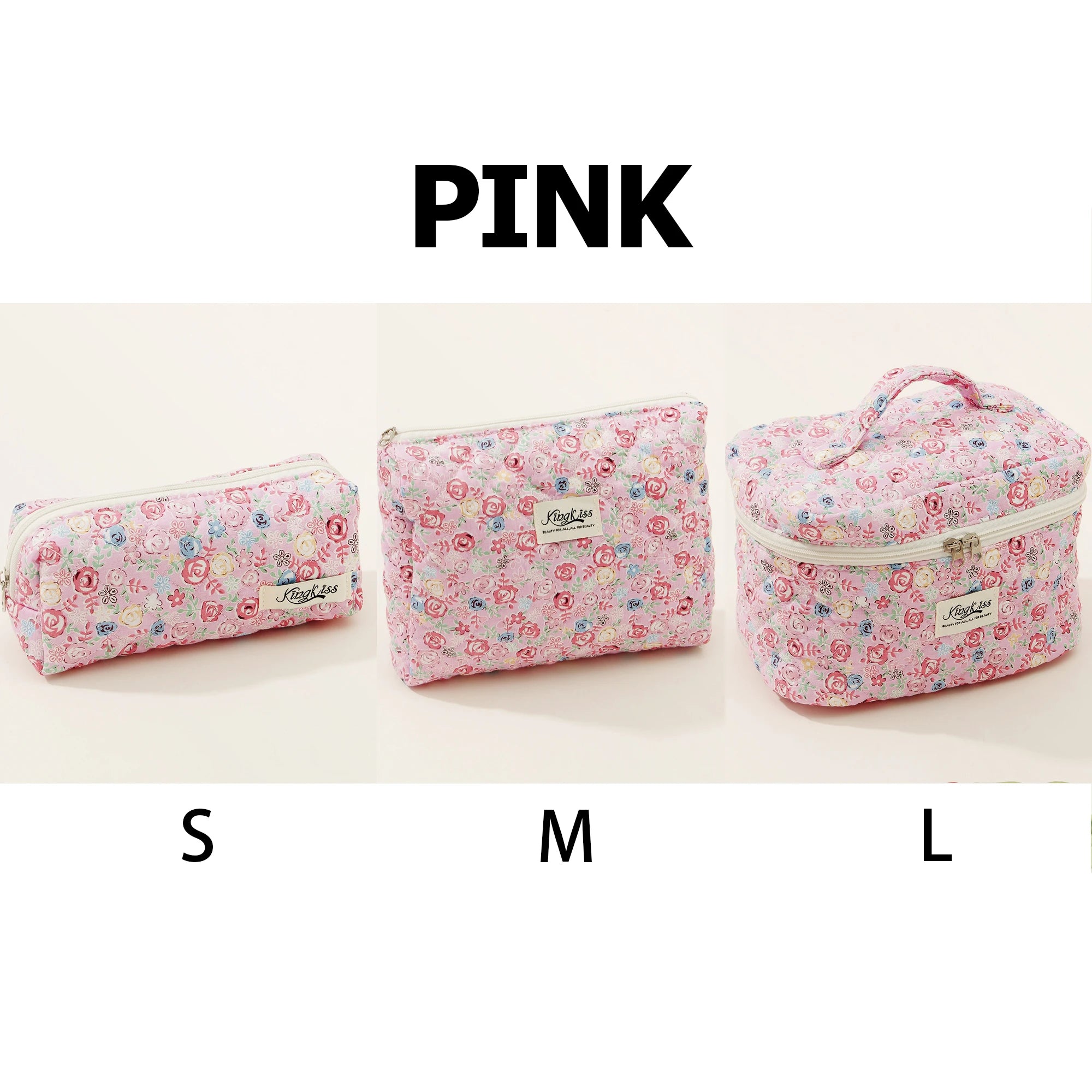 Cute Quilted Cotton Makeup Bag for Women Clean Vanilla Store