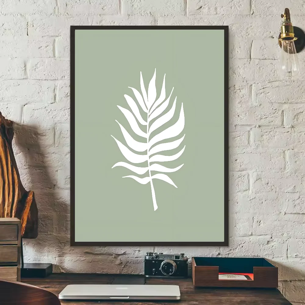 Green Leaf Geometry Line Matisse Art Print HD Clean Vanilla Store