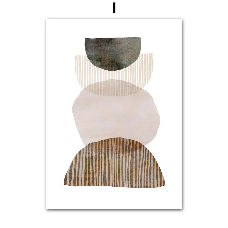 Bohemian Sun Leaf Geometry Canvas Prints - Set of 2 Clean Vanilla Store